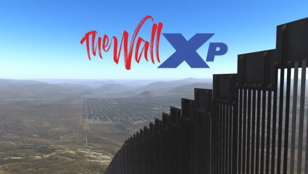 TheWallXPv2 - US Mexico Trumps Border Wall Scenery for X-Plane Flight Simulator Scenery